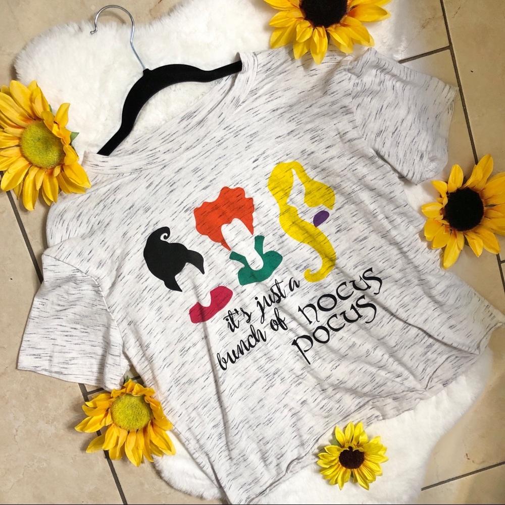 Disney Hocus Pocus Striped Raw Hem Tee